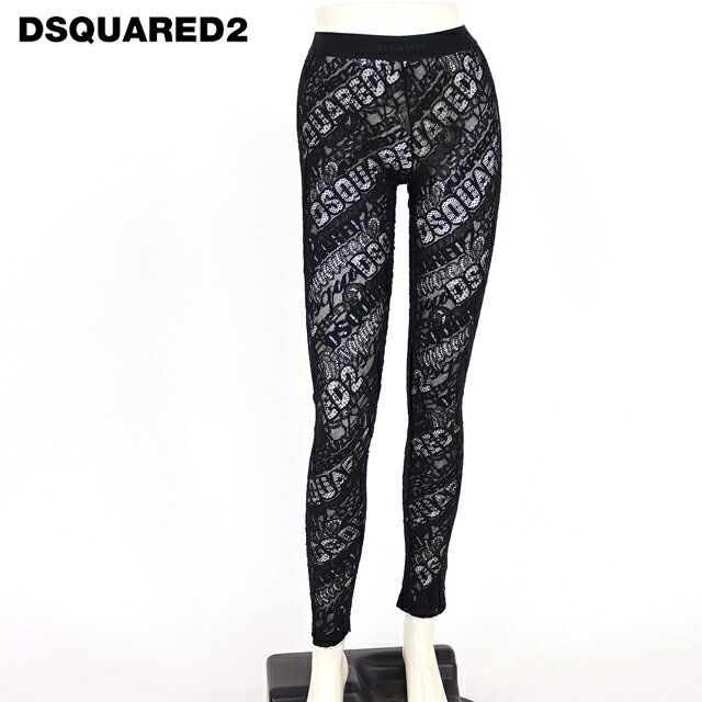 樂天商城 - ディースクエアード（DSQUARED2）レディース スパッツ・レギンス ブラック系 ロゴ総レースレギンス イタリア製 （サイズ/S/M）*ds1023