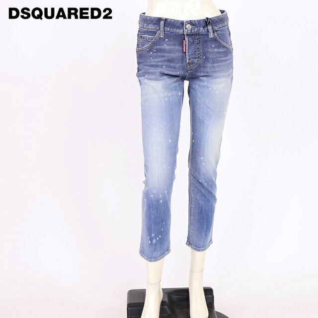 樂天商城 - ディースクエアード（DSQUARED2）レディース ストレートジーンズ ブルー系 ウオッシュデニム　ボタンフライ （サイズ/34/36）*ds1052