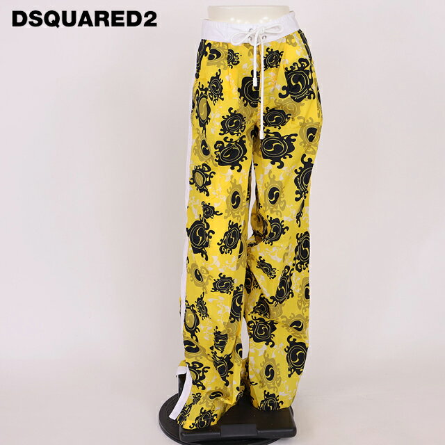 乐天商城 - ディースクエアード（DSQUARED2）レディース ロングパンツ イエロー系 総柄バギーシャカパン イタリア製 （サイズ/36/38）*ds1075