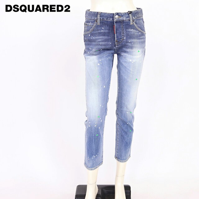 樂天商城 - ディースクエアード（DSQUARED2）レディース ストレートジーンズ ブルー系 ウオッシュデニム　ボタンフライ （サイズ/36/38）*ds1087