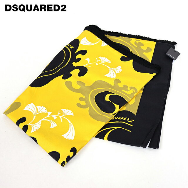 Leisure Sheet - ディースクエアード（DSQUARED2）レディース レジャーシート イエロー系 フリンジ付き総柄ビーチマット イタリア製 （サイズ/UNI）*ds1108