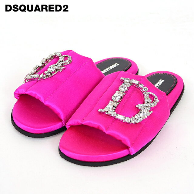 ディースクエアード（DSQUARED2）レディース サンダル ピンク系 D3ビジューポイントサンダル イタリア製 （サイズ/35/36）*ds2004