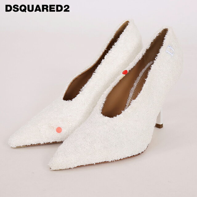 乐天商城 - ディースクエアード（DSQUARED2）レディース パンプス ホワイト系 パイルハイヒールパンプス イタリア製 （サイズ/36/37/38/39）*ds2010