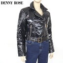 デニーローズ(DENNY ROSE)レディース ライダースジャケット ブラック系 中綿入り (サイズ/42)*dy0011