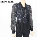 デニーローズ(DENNY ROSE)レディース 長袖ブラウス ブラック系 ドットプリントタイブラウス (サイズ/40/42)*dy0065(4)