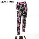 デニーローズ(DENNY ROSE)レディース スパッツ・レギンス ブラック系 アクセサリープリントジャージーパンツ (サイズ/XS/S/M)*dy1057
