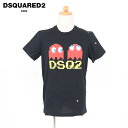 ディースクエアード(DSQUARED KID)キッズ 訳あり Tシャツ ブラック系 パックマンコラボプリント柄 (サイズ/8Y)*ed0009