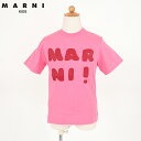 マルニ(MARNI KID)キッズ 訳あり Tシャツ ピンク系 ラバーロゴプリント (サイズ/4Y)*ed0017