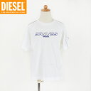 ディーゼル(DIESEL JUNIOR)ジュニア 訳あり Tシャツ ホワイト系 プリント柄・袖にライン (サイズ/6Y)*ek0013