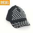 ディーゼル(DIESEL KID)キッズ 訳あり キャップ ブラック系 ラインストーン飾り (サイズ/I)*ek0039