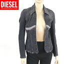 ディーゼル(DIESEL)レディース 訳あり デニムジャケット グレー系 ファスナー修理必要品 (サイズ/XS)*el0004(4)
