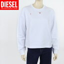 ディーゼル(DIESEL)レディース 訳あり トレーナー ホワイト系 Essentials ロゴ刺繍 (サイズ/S)*el0033