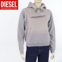 ディーゼル(DIESEL)レディース 訳あり プルオーバーパーカー グレー系 ロゴプリント (サイズ/XS)*el0044