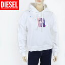 ディーゼル(DIESEL)レディース 訳あり プルオーバーパーカー ホワイト系 プリント柄 (サイズ/S)*el0045