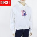 ディーゼル(DIESEL)レディース 訳あり プルオーバーパーカー ホワイト系 プリント柄 (サイズ/S)*el0046