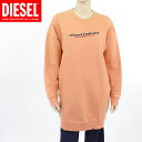 ディーゼル(DIESEL)レディース 訳あり ワンピース ミディアム オレンジ系 ロゴプリント ドロップショルダー (サイズ/XXS)*el0048