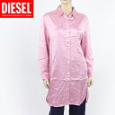 ディーゼル(DIESEL)レディース 訳あり ワンピース ミディアム ピンク系 シャツワンピース 光沢あり イタリア製 (サイズ/XXS)*el0052