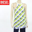ディーゼル(DIESEL)レディース 訳あり タンクトップ マルチカラー系 重ね着 背中にロゴプレート (サイズ/M)*el0078