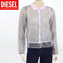 ディーゼル(DIESEL)レディース 訳あり 長袖カーディガン ピンク系 重ね着 ラメ入り (サイズ/M)*el0079