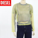 ディーゼル(DIESEL)レディース 訳あり カットソー イエロー系 重ね着 ラメ入り (サイズ/S/M)*el0082