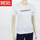 ディーゼル(DIESEL)レディース 訳あり 半袖Tシャツ ホワイト系 ロゴプリント (サイズ/XS)*el0090