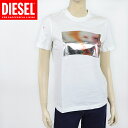 ディーゼル(DIESEL)レディース 訳あり 半袖Tシャツ ホワイト系 プリント柄 (サイズ/M)*el0096