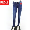 ディーゼル(DIESEL)レディース 訳あり スキニージーンズ ネイビー系 2017 SLANDY SUPER SKINNY LEG (サイズ/24/25)*...