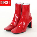 ディーゼル(DIESEL)レディース 訳あり ブーツ レッド系 ショートブーツ 光沢あり (サイズ/36)*el2003