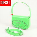 ディーゼル(DIESEL)レディース 訳あり ハンドバッグ グリーン系 レザー使い ショルダーベルト付き (サイズ/UNI)*el3010