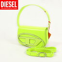 ディーゼル(DIESEL)レディース 訳あり ハンドバッグ グリーン系 レザー使い ショルダーベルト付き (サイズ/UNI)*el3023