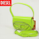 ディーゼル(DIESEL)レディース 訳あり ハンドバッグ グリーン系 レザー使い ショルダーベルト付き (サイズ/UNI)*el3026