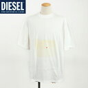 ディーゼル(DIESEL)メンズ 訳あり Tシャツ 半袖 ホワイト系 背中にロゴ刺繍 (サイズ/L)*em0107