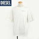 ディーゼル(DIESEL)メンズ 訳あり Tシャツ 半袖 ホワイト系 バックメタルプリント (サイズ/M)*em0115