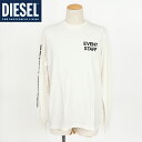 ディーゼル(DIESEL)メンズ 訳あり Tシャツ 長袖 ホワイト系 プリント柄 (サイズ/S)*em0151