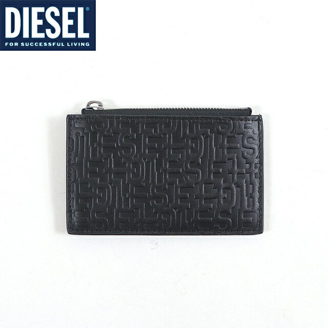 ディーゼル(DIESEL)メンズ 訳あり カードケース ブラック系 レザー使い コインケース付き (サイズ/UNI)*em3007