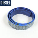 ディーゼル(DIESEL)メンズ 訳あり ベルト ブルー系 修理必要品 レザー使い イタリア製 (サイズ/95)*em3020