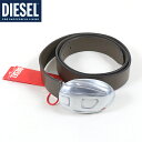 ディーゼル(DIESEL)メンズ 訳あり ベルト ブラウン系 レザー使い イタリア製 (サイズ/90)*em3021
