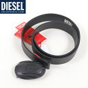 ディーゼル(DIESEL)メンズ 訳あり ベルト ブラック系 使用不可品 レザー使い イタリア製 (サイズ/85/90)*em3022