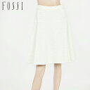 フォッシィ（FOSSI）レディース ひざ丈スカート ホワイト系 　ラメ入り フレアータイプ （サイズ/40）*fo0036