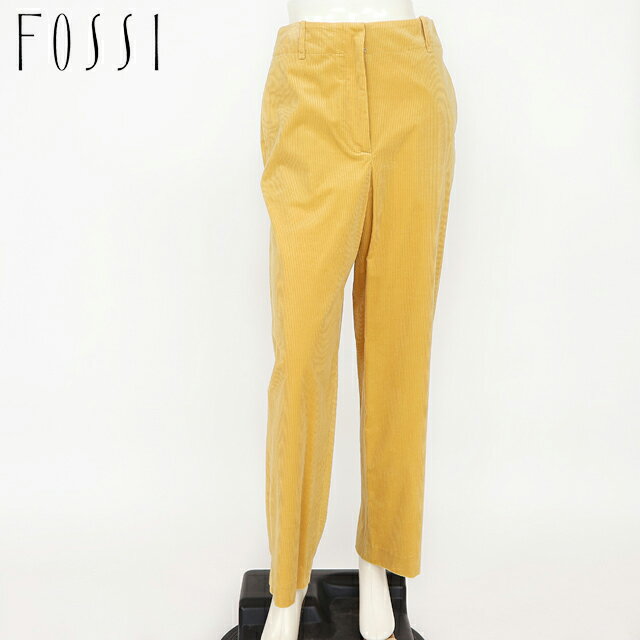 乐天商城 - フォッシィ（FOSSI）レディース ロングパンツ コーデュロイ イエロー系 　コーデュロイ （サイズ/40/42）*fs0158