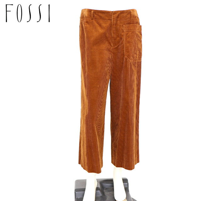 フォッシィ（FOSSI）レディース ロングパンツ コーデュロイ ブラウン系 　コーデュロイ　ガウチョパンツ （サイズ/40）*fs0162