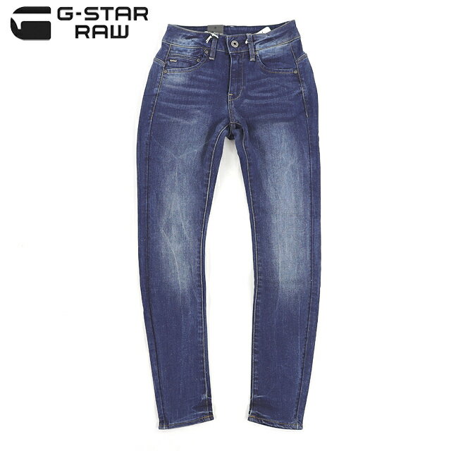 樂天商城 - ジースターロゥ（G-STAR RAW）レディース スキニージーンズ ネイビー系 MIDGE ZIP MID SKINNY WMN ジップポケット （サイズ/W24L28/W24L30/W24L32）*gs0002
