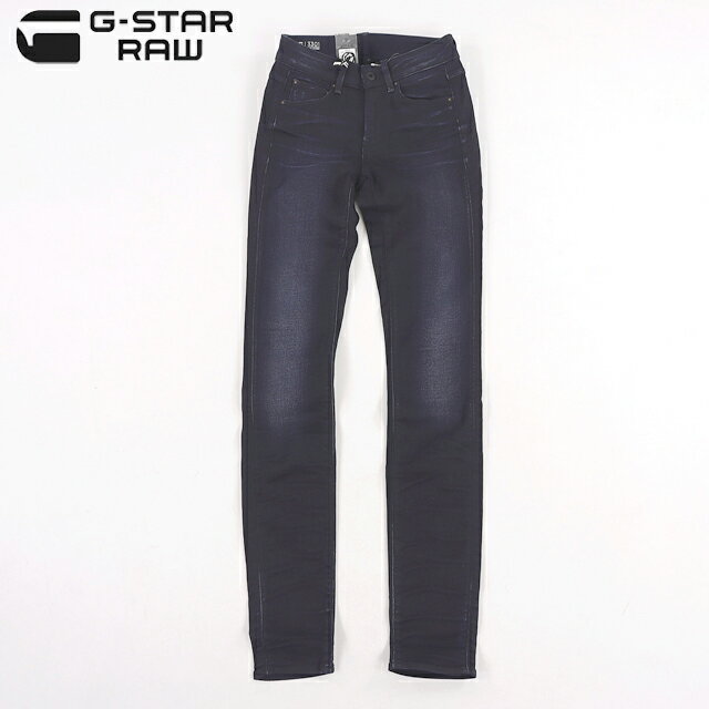 乐天商城 - ジースターロゥ（G-STAR RAW）レディース スキニージーンズ ネイビー系 3301 HIGH SKINNY ウオッシュ加工 （サイズ/W24L32）*gs0012