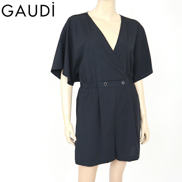 ガウディ（GAUDI）レディース オールインワン ブラック系 　サープリスネック （サイズ/42）*gu0041