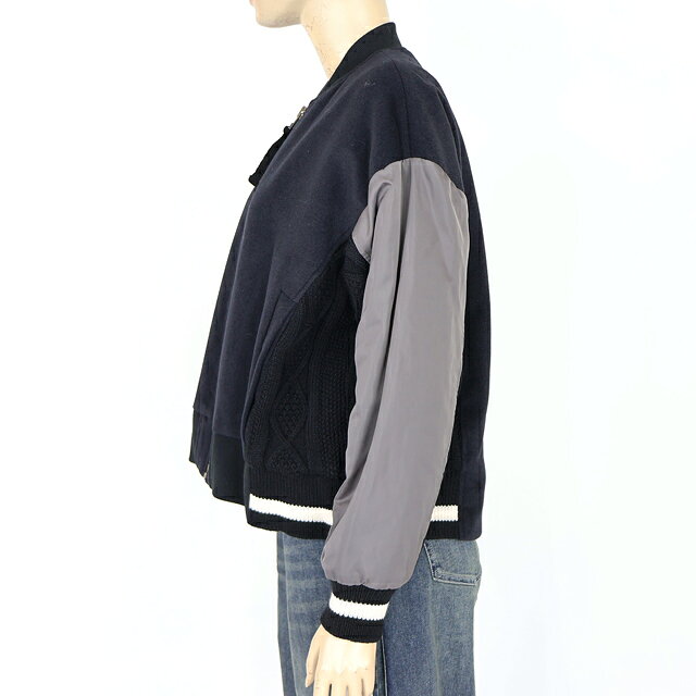 レ・アージュ（Le's Ageu）レディース ジャケット ブラック系 　ブルゾン 両サイドニット使い （サイズ/1）*ku0011 warehouse-10288396 インポートショップeウエアハウス サンプル画像2