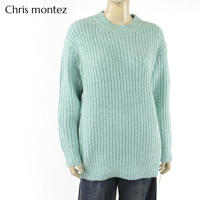 樂天商城 - クリスモンテス（Chris montez）レディース 長袖ニット グリーン系 　ざっくりニット （サイズ/1）*ku0060