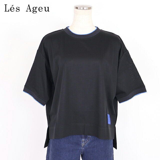 樂天商城 - レ・アージュ（Le's Ageu）レディース カットソー ブラック系 ラインポイントカットソー （サイズ/1）*ku0501