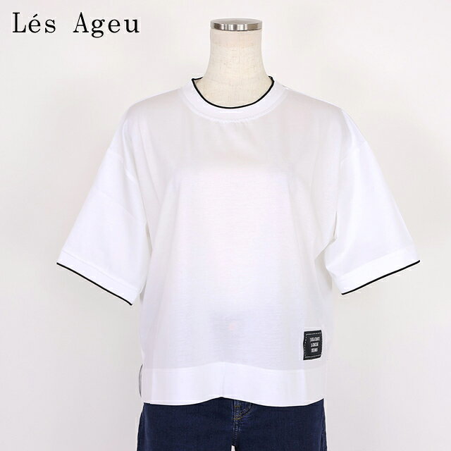 レ・アージュ（Le's Ageu）レディース カットソー ホワイト系 ラインポイントカットソー （サイズ/1）*ku0503