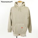 タウンクラフト(TOWN CRAFT)メンズ 訳あり パーカー プルオーバー ブラウン系 ヴィンテージ染 色落ち加工 裏起毛 (サイズ/M/L)*ro1121