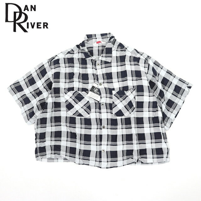 ダンリバー（DAN RIVER）キッズ シャツ ブラック系 　チェック柄 シワ加工 （サイズ/YOUTH）*ro1154